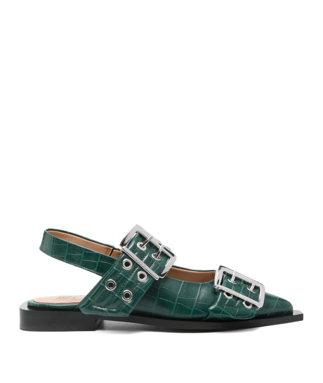 GANNI Зеленые балетки, фото 1