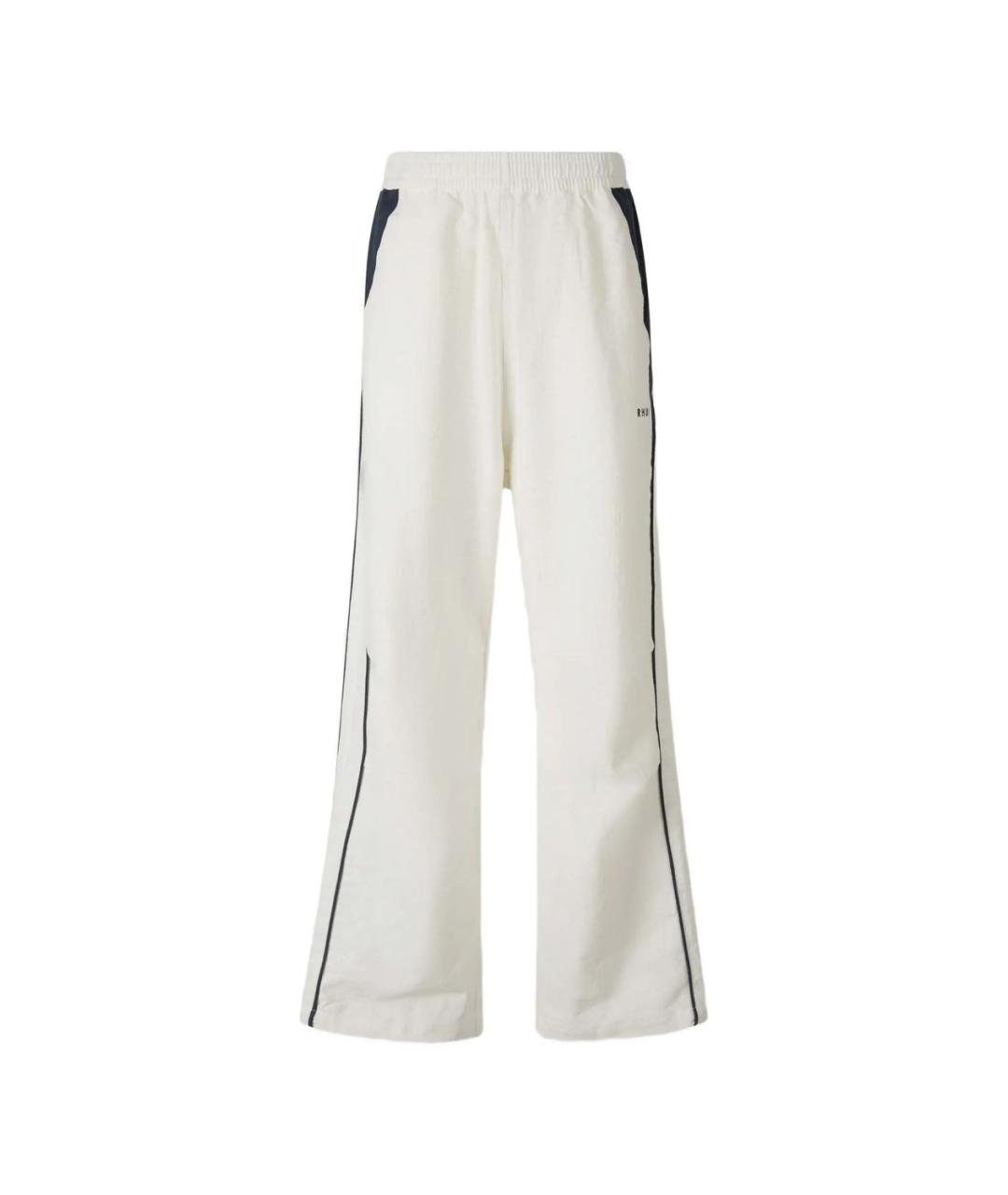 RHUDE Белые льняные повседневные брюки, фото 1