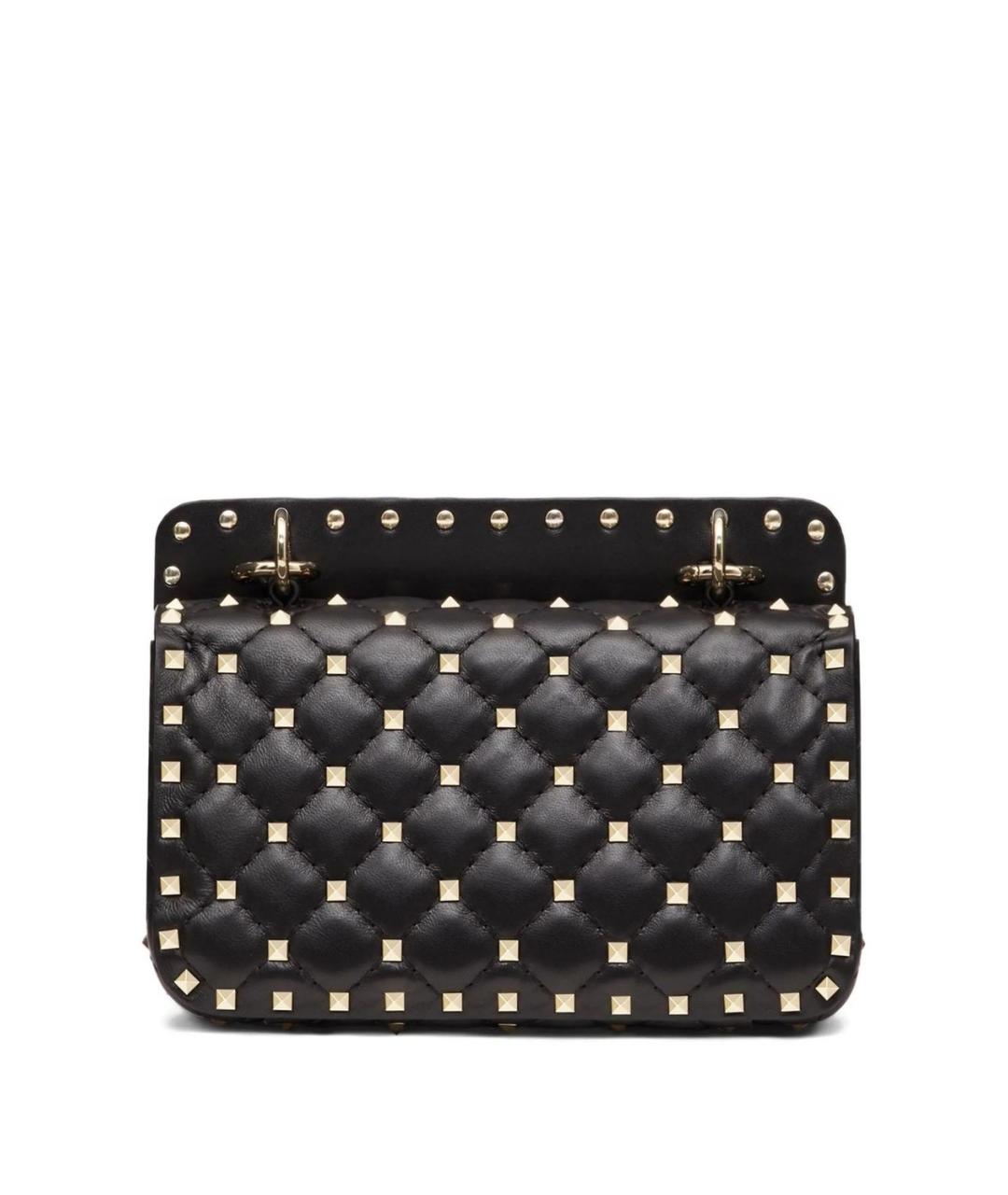 VALENTINO Черная кожаная сумка через плечо, фото 5