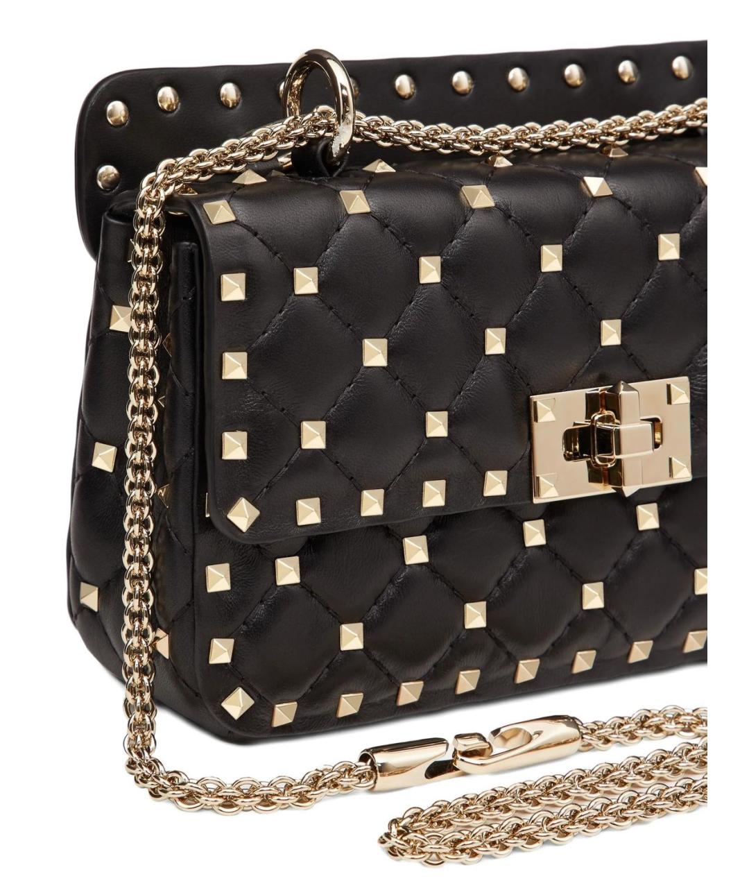 VALENTINO Черная кожаная сумка через плечо, фото 3