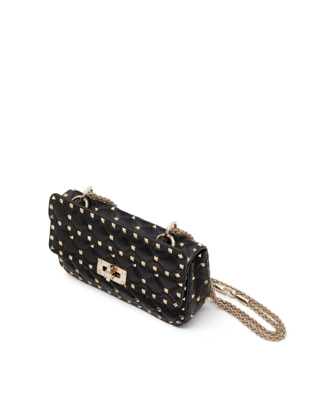 VALENTINO Черная кожаная сумка через плечо, фото 2