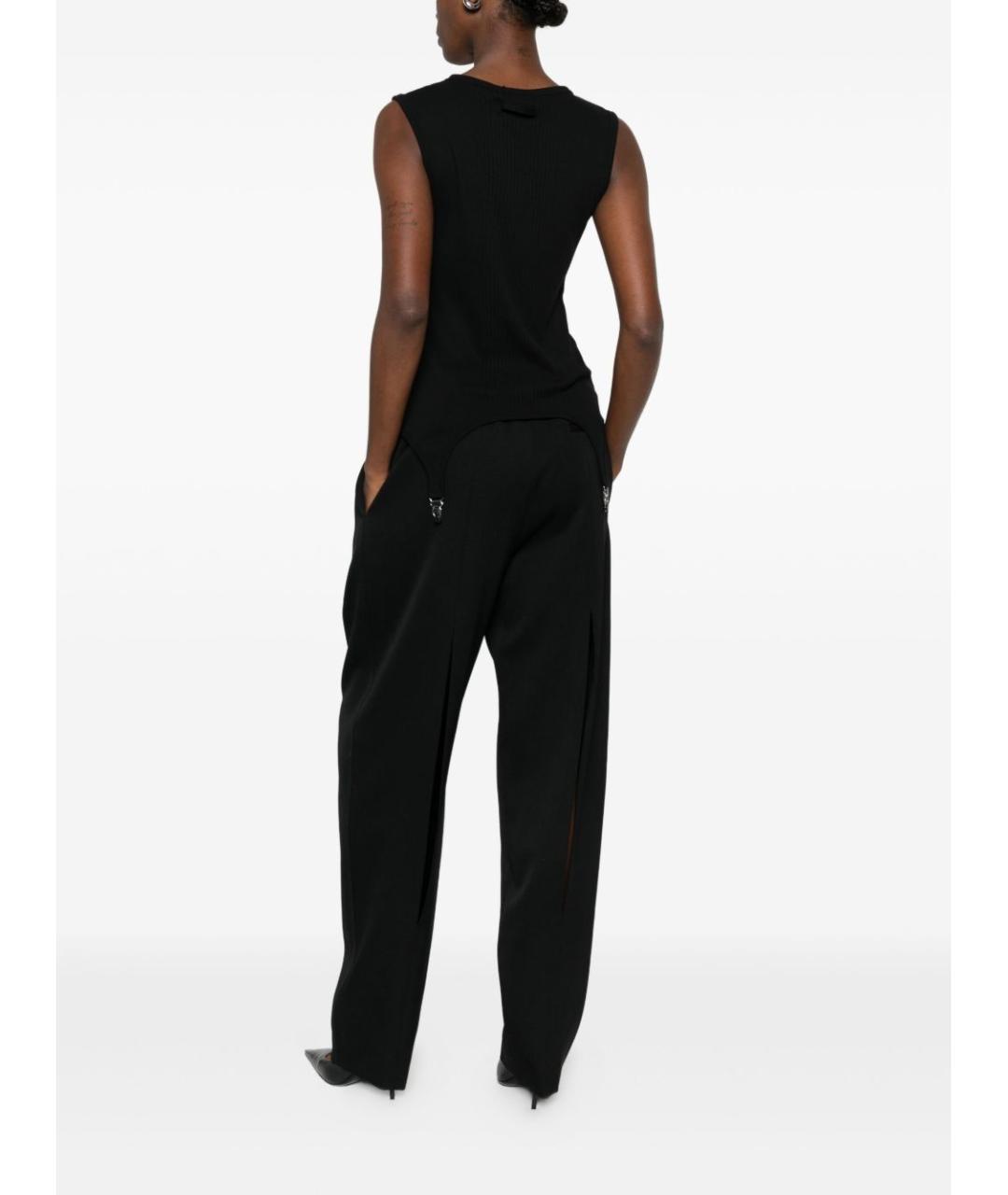 GIVENCHY Черные шерстяные прямые брюки, фото 2