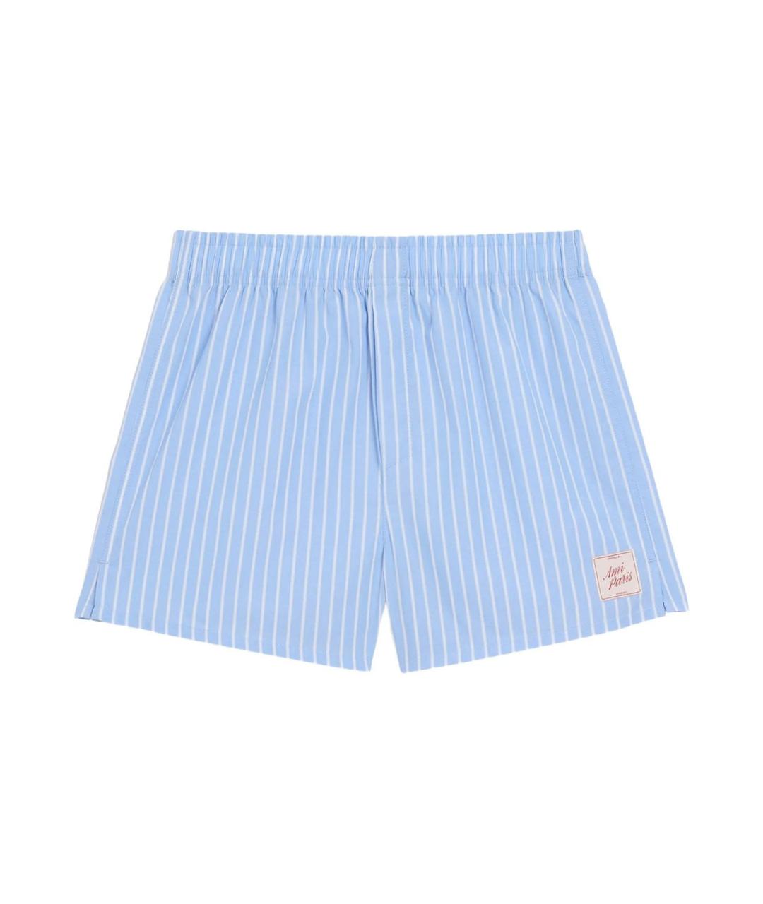 Ami Paris Голубые хлопковые шорты, фото 1