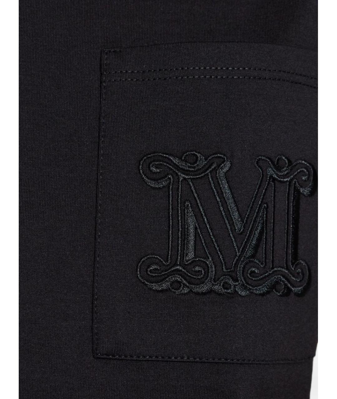 MAX MARA Черная хлопковая футболка, фото 3