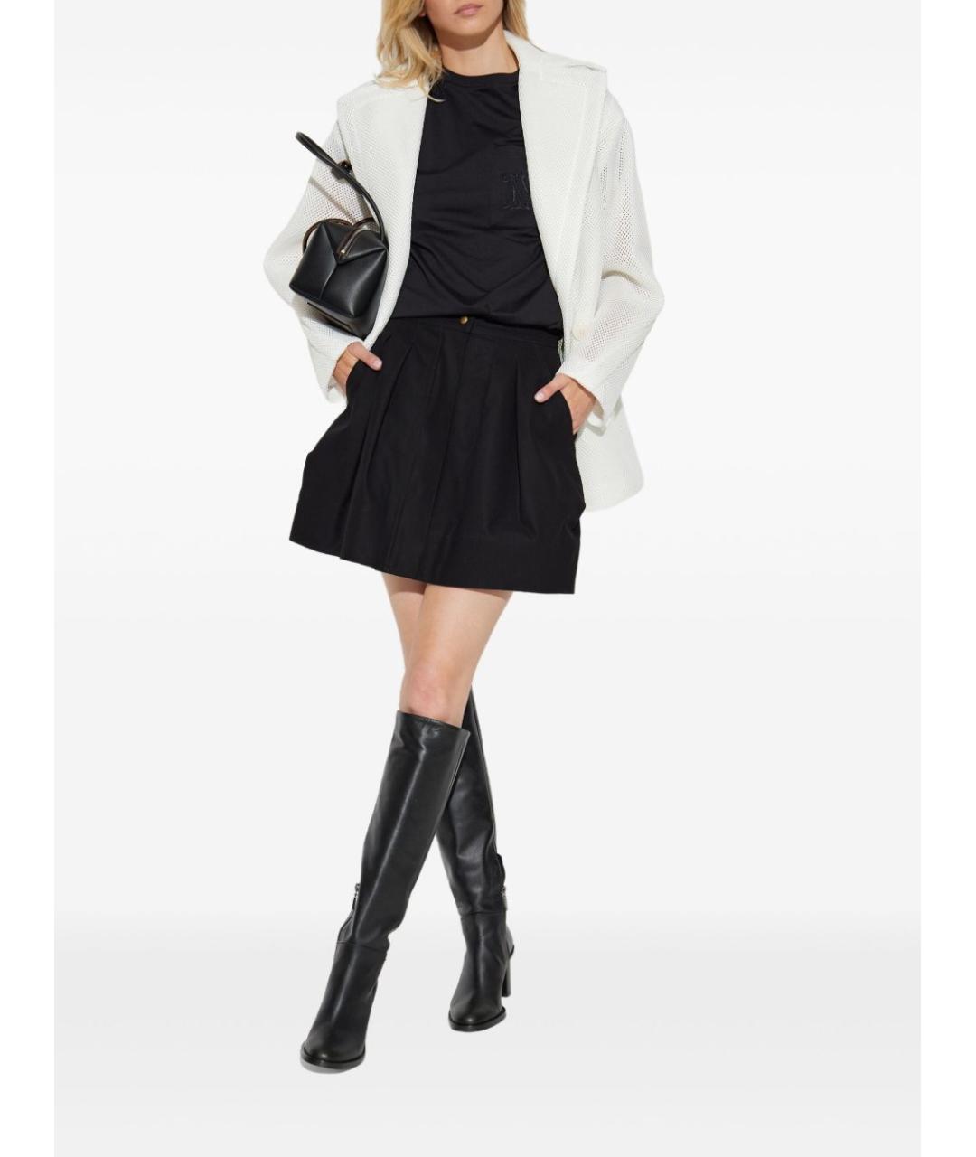 MAX MARA Черная хлопковая футболка, фото 4