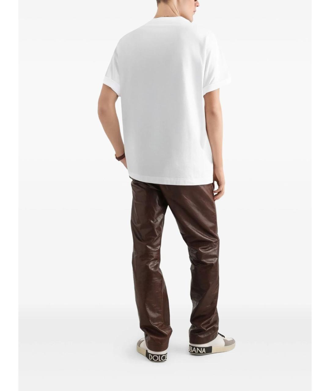 DOLCE&GABBANA Белая хлопковая футболка, фото 4