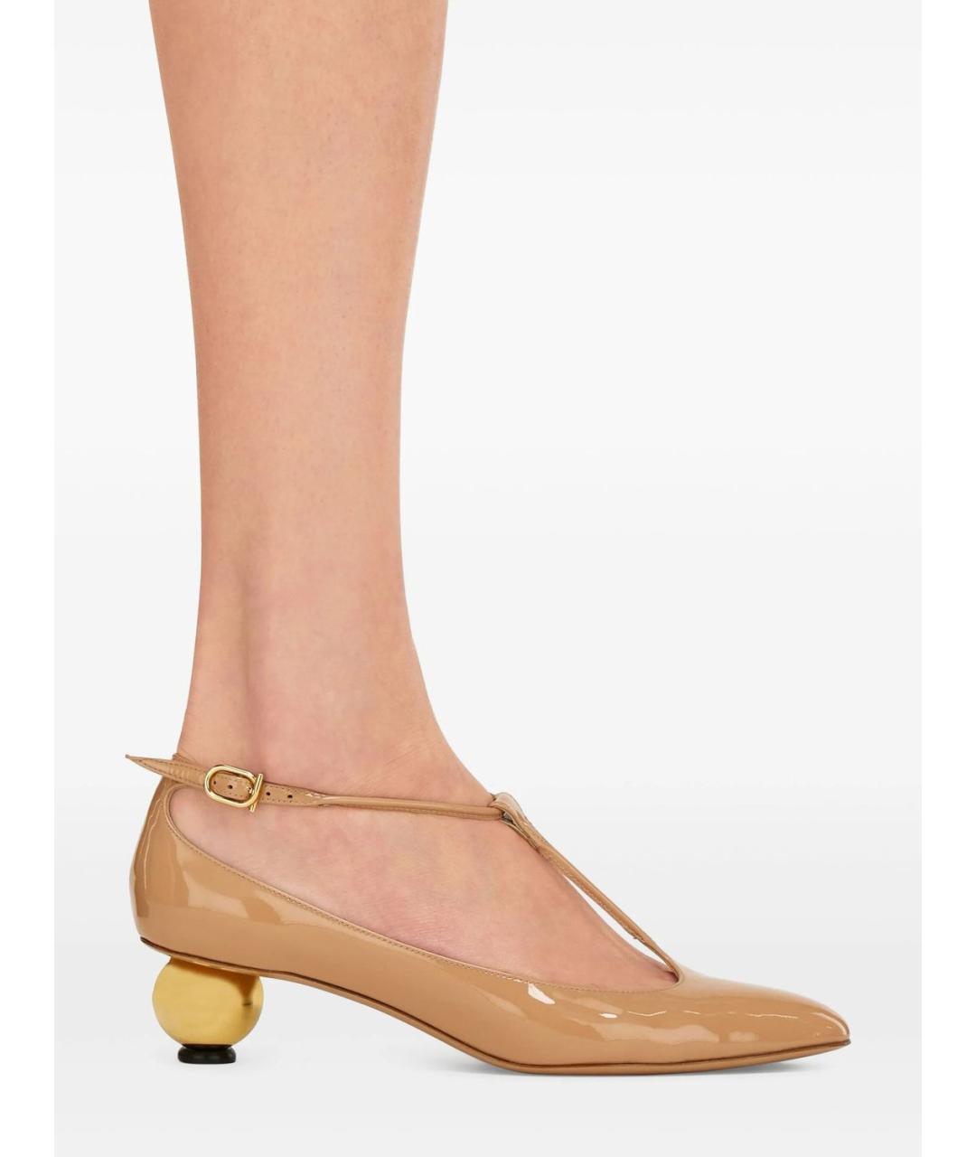 FERRAGAMO Бежевые кожаные туфли, фото 5