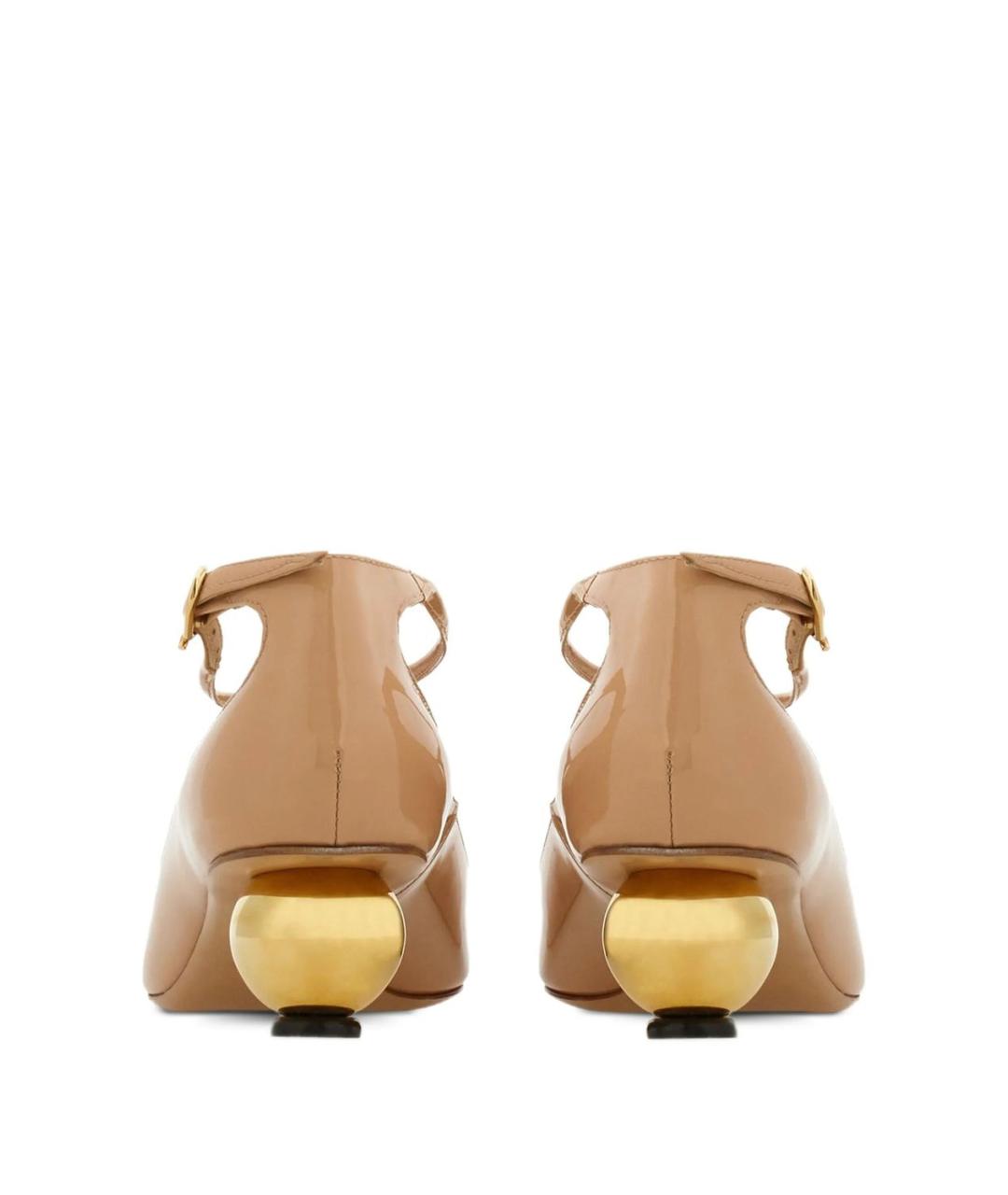 FERRAGAMO Бежевые кожаные туфли, фото 4