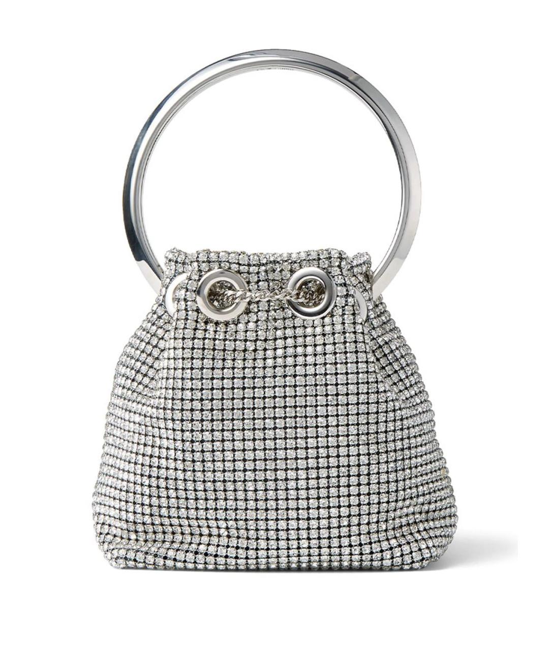 JIMMY CHOO Серебряная сумка с короткими ручками, фото 5