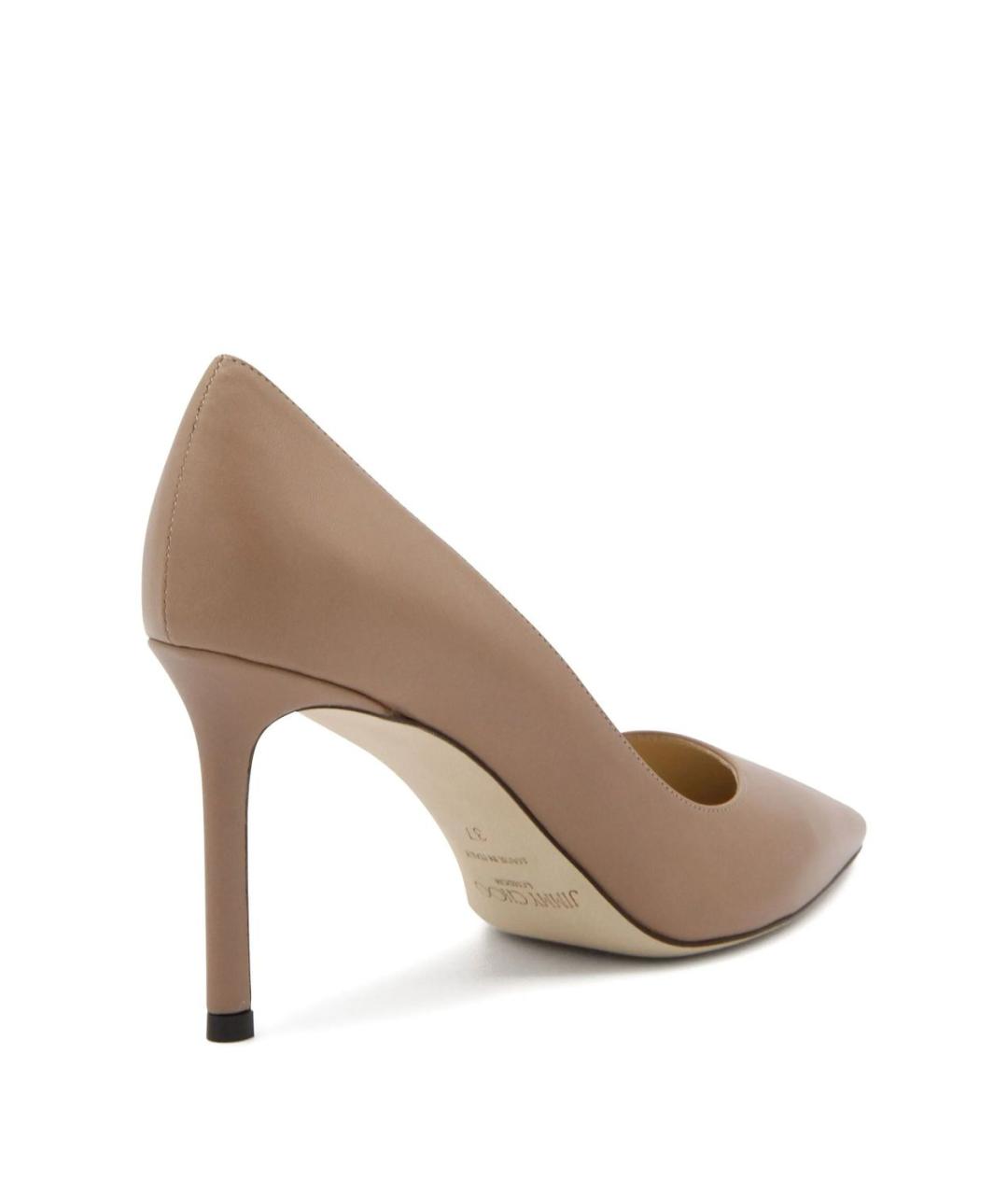 JIMMY CHOO Бежевые кожаные туфли, фото 3