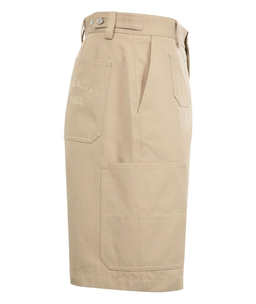 GIVENCHY Бежевые хлопковые шорты, фото 2
