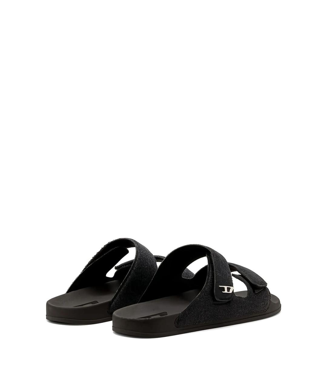 DIESEL Черные текстильные сандалии, фото 4
