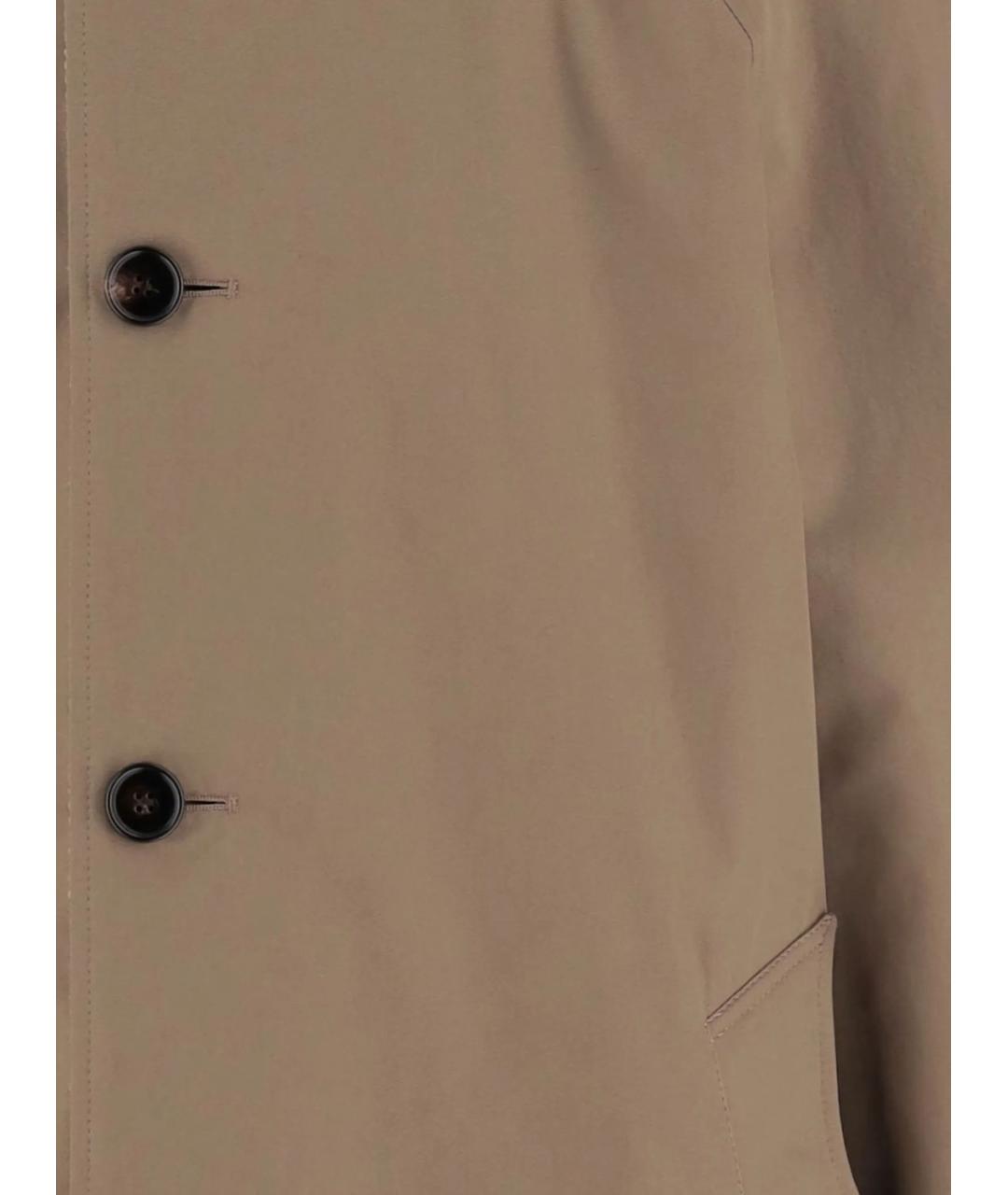 BURBERRY Бежевое хлопковое пальто, фото 4