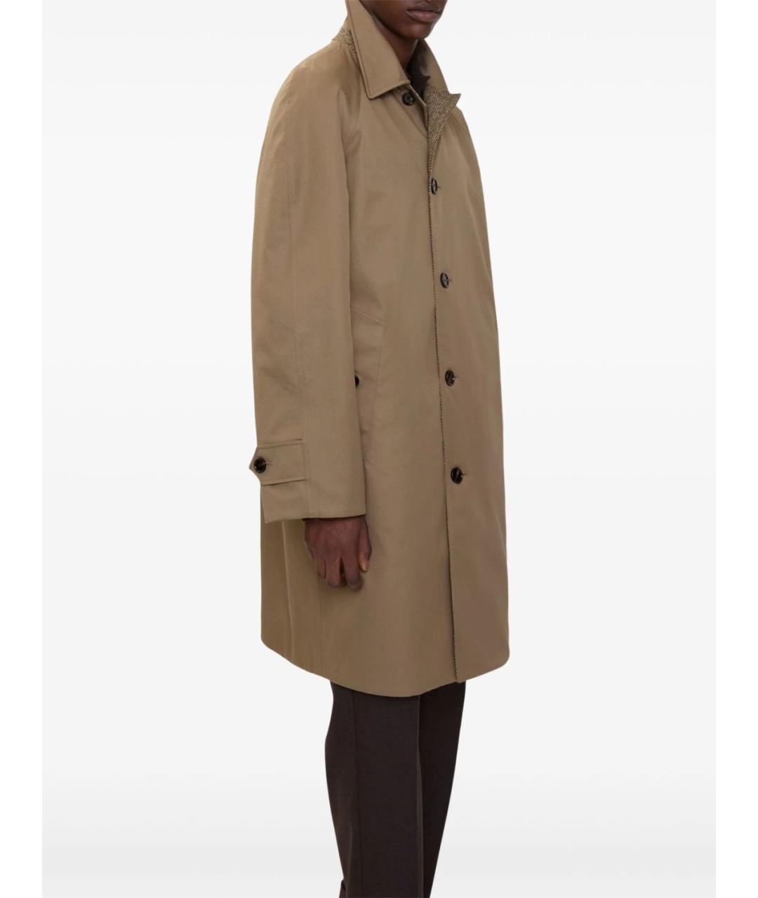 BURBERRY Бежевое хлопковое пальто, фото 2