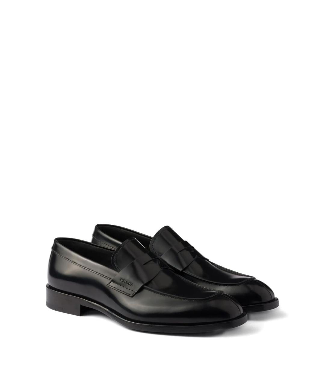 PRADA Черные кожаные лоферы, фото 5