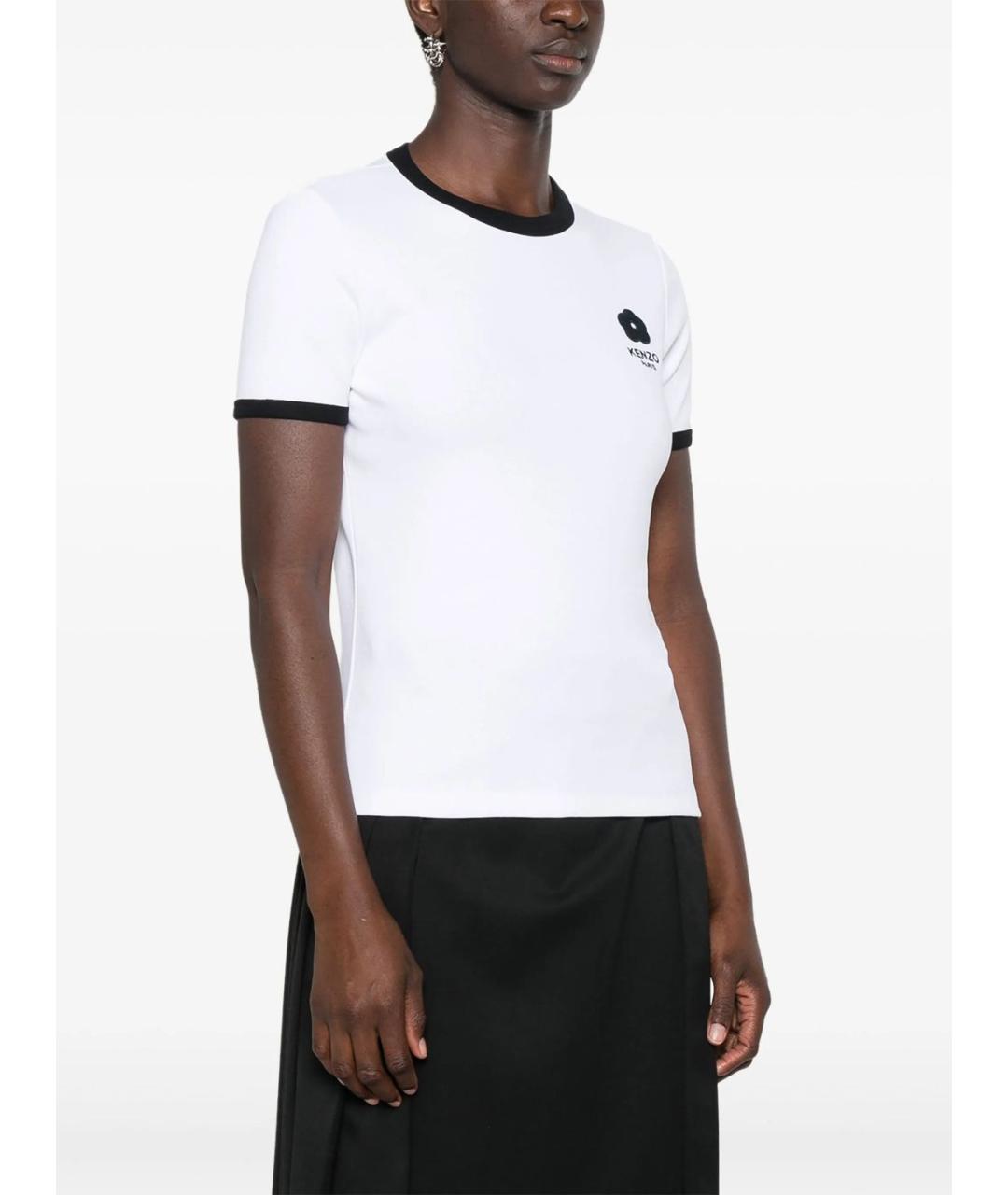 KENZO Белая хлопковая футболка, фото 2
