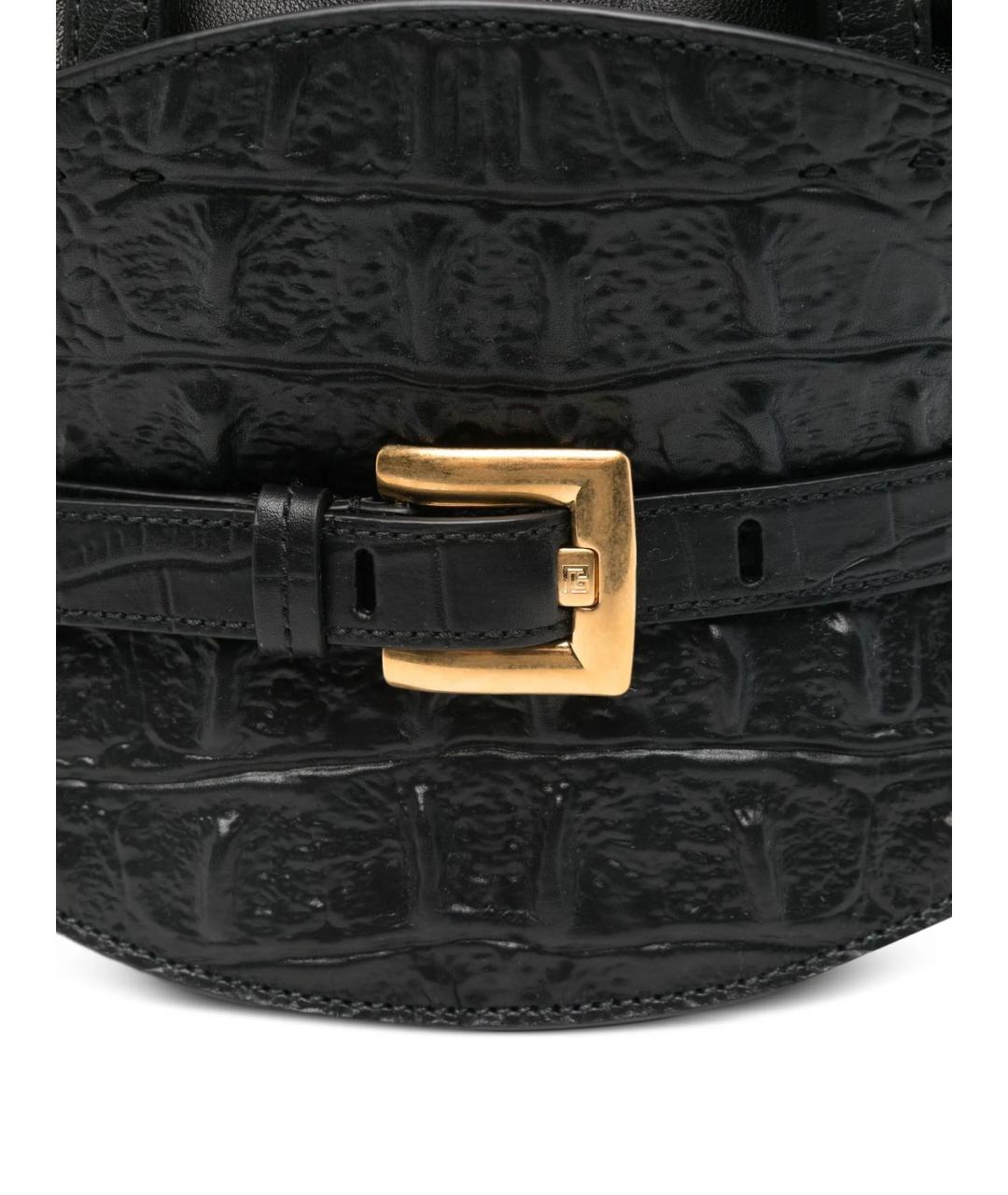 BALMAIN Черная кожаная сумка с короткими ручками, фото 4