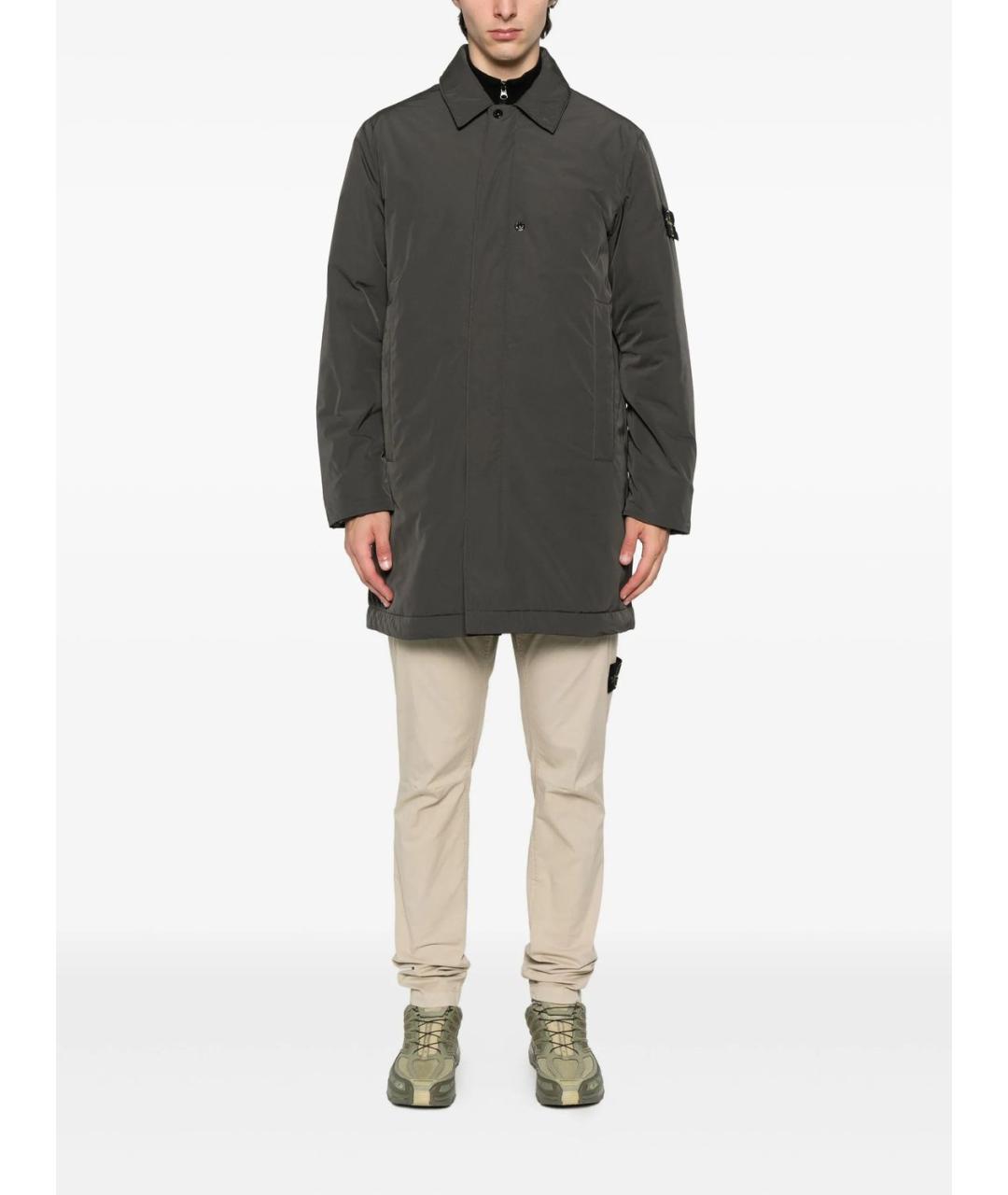 STONE ISLAND Серое пальто, фото 2
