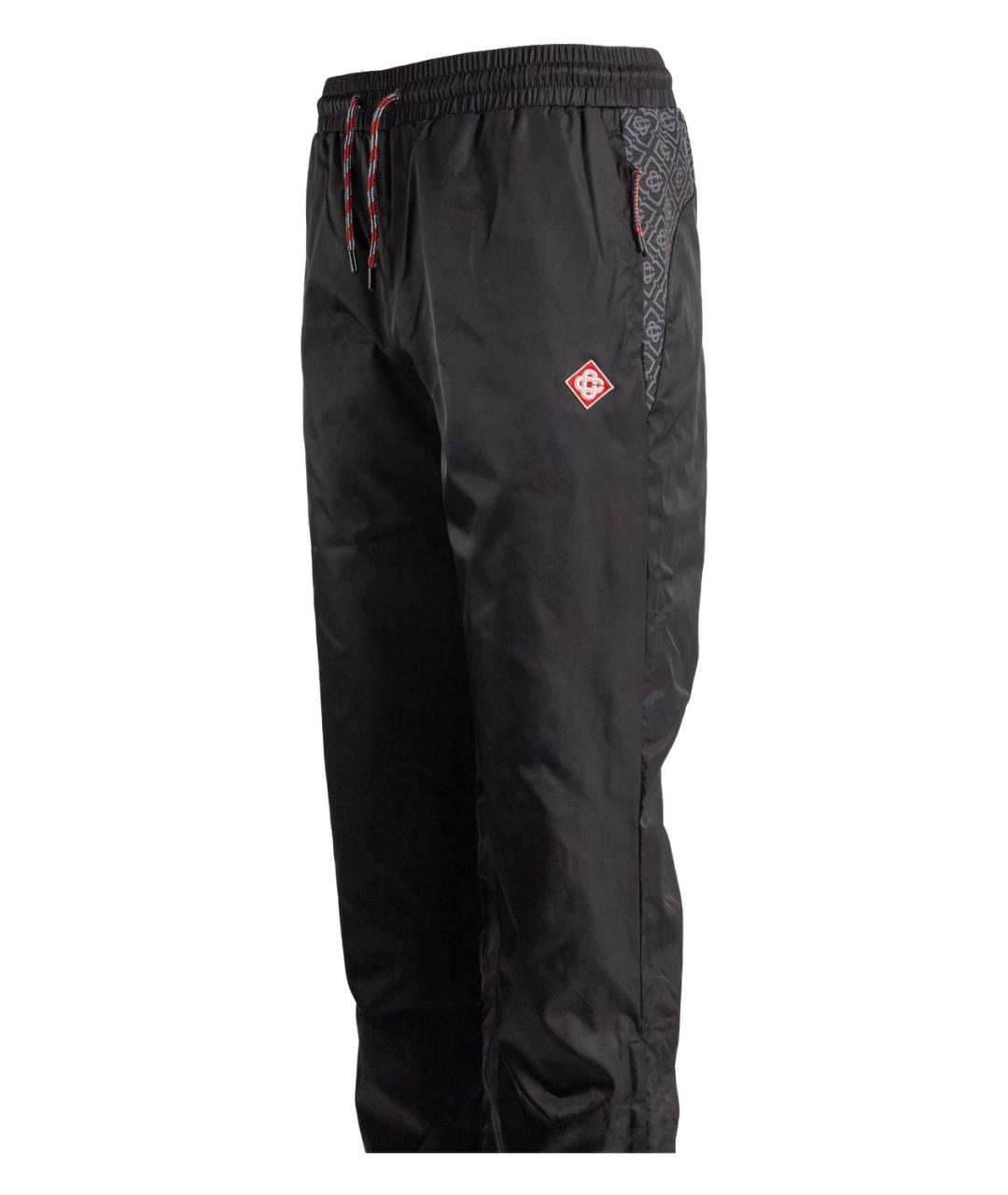 CASABLANCA Черные хлопковые повседневные брюки, фото 2