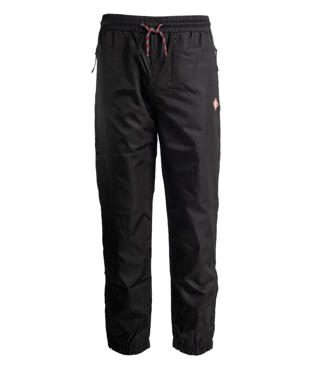 CASABLANCA Черные хлопковые повседневные брюки, фото 1