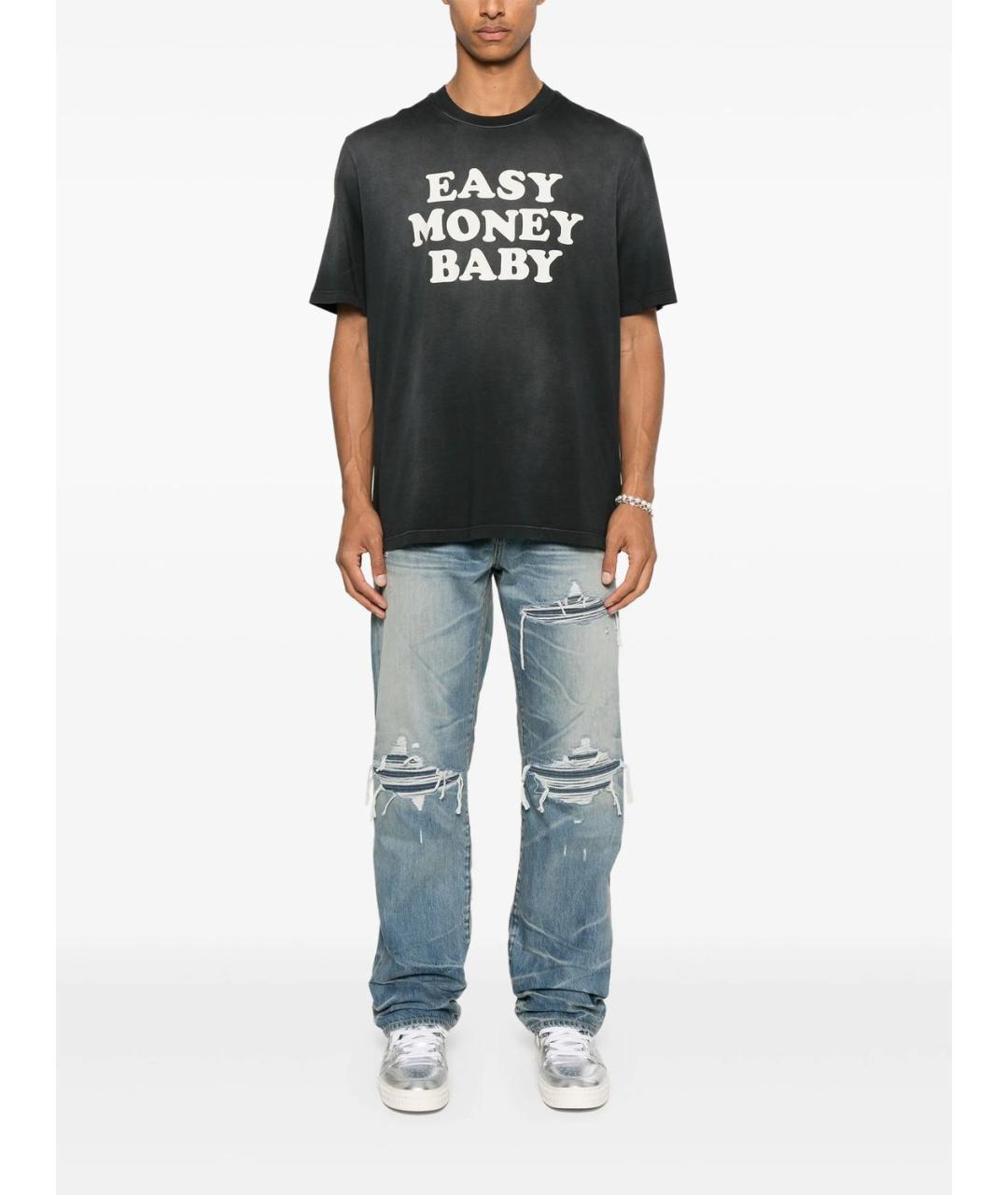 AMIRI Голубые хлопковые прямые джинсы, фото 2