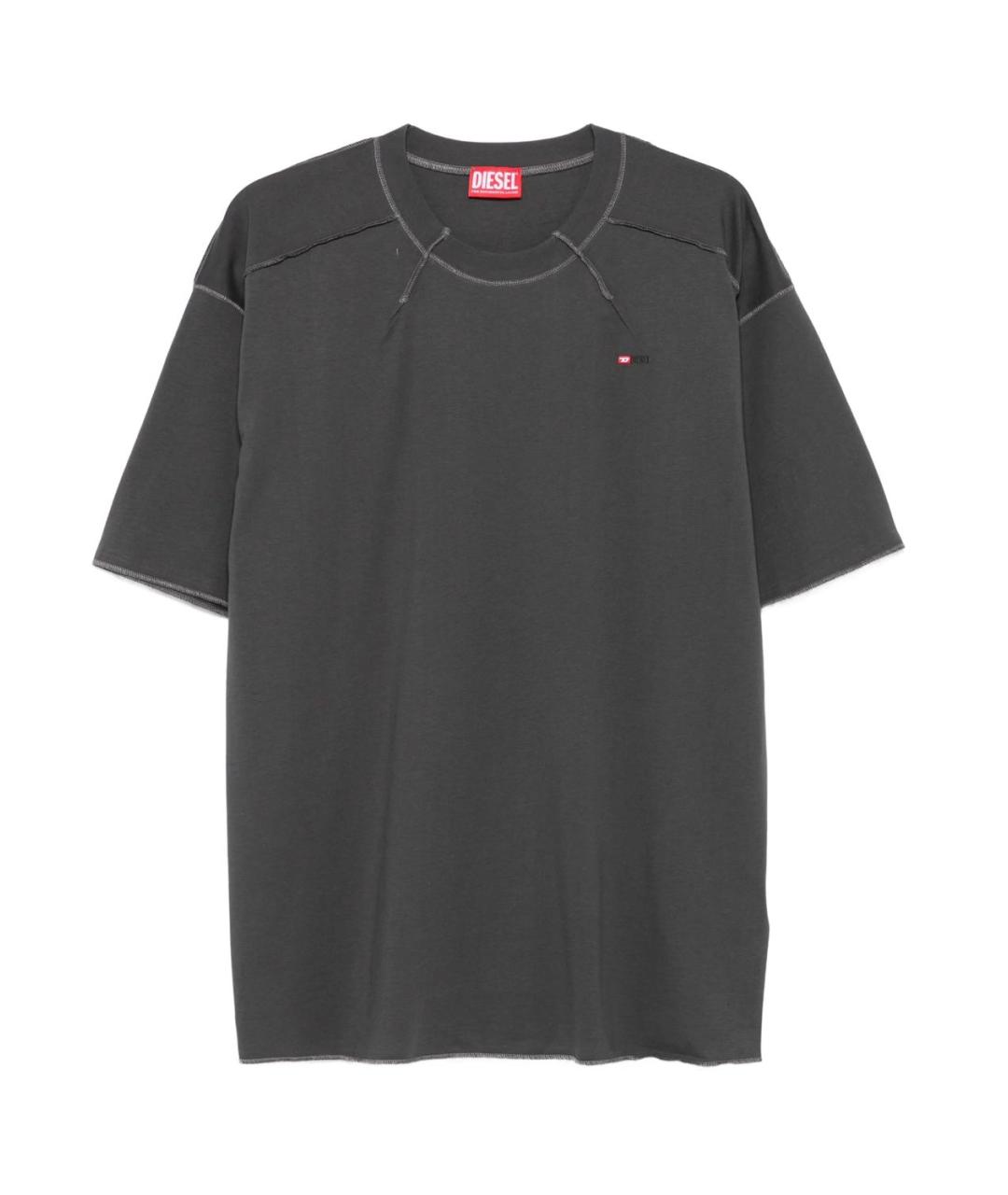 DIESEL Серая хлопковая футболка, фото 1