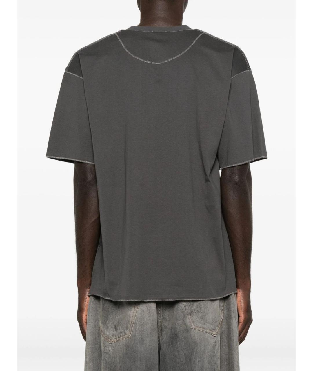 DIESEL Серая хлопковая футболка, фото 2