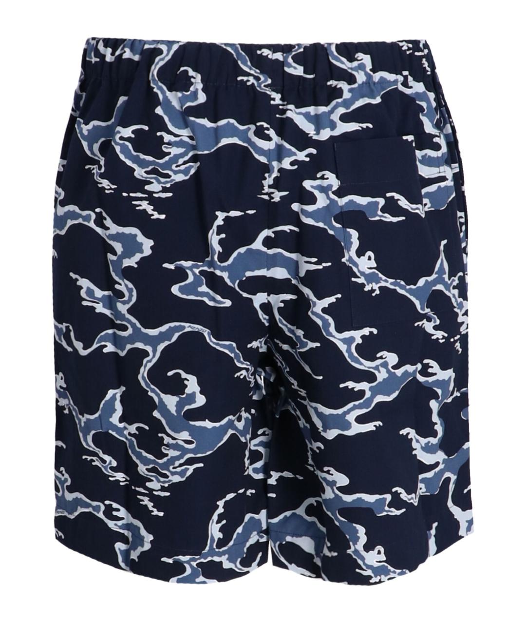 KENZO Синие хлопковые шорты, фото 5