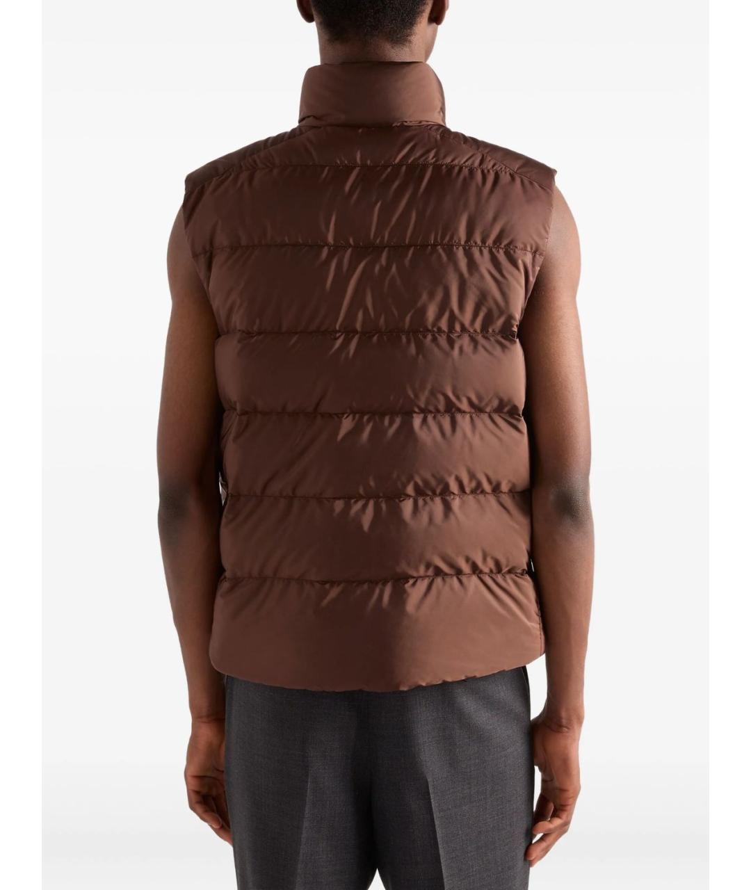 PRADA Коричневый полиамидовый жилет, фото 2