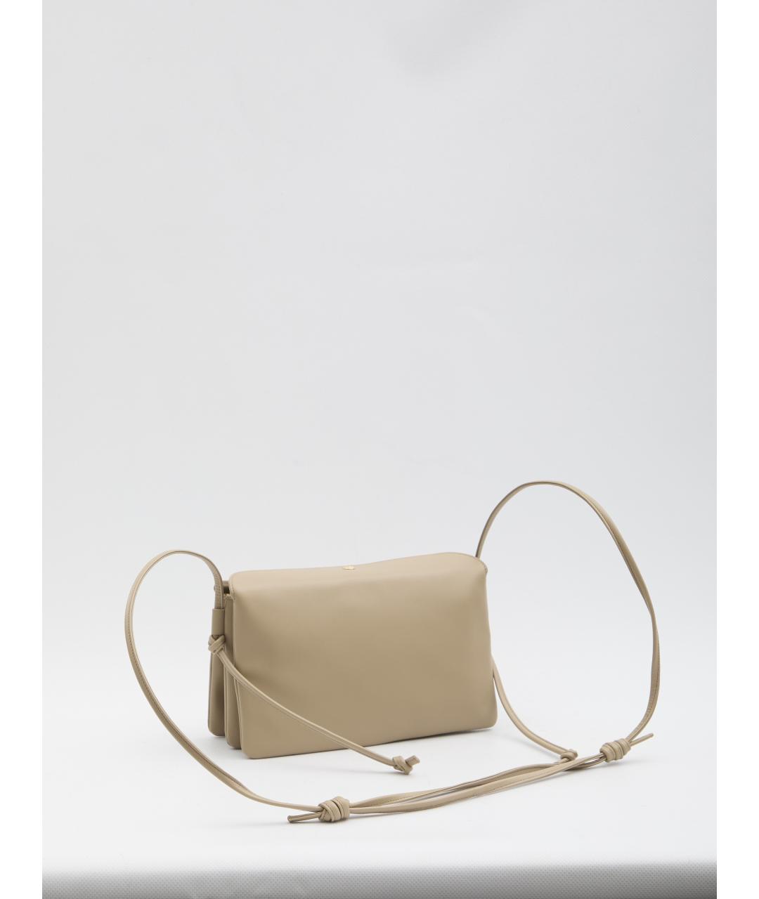 CELINE Бежевая кожаная сумка через плечо, фото 2