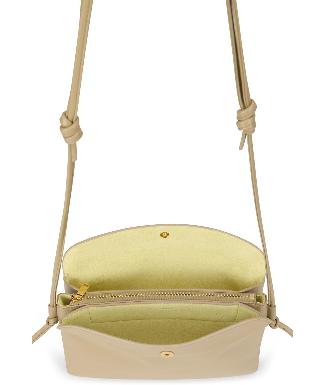 CELINE Бежевая кожаная сумка через плечо, фото 5