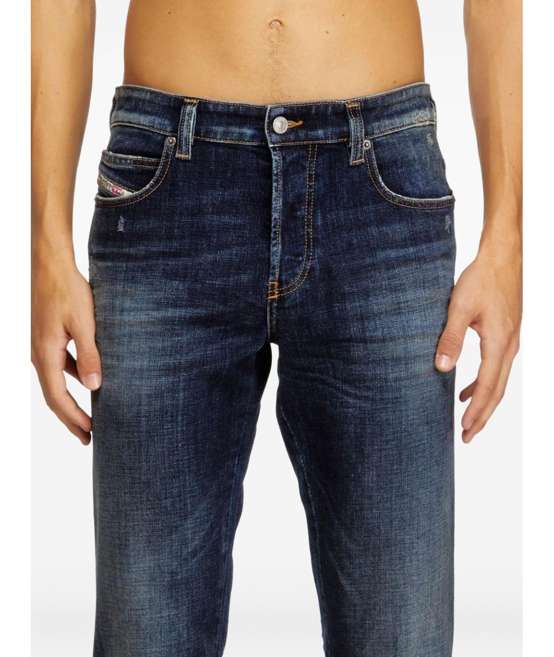 DIESEL Темно-синие хлопковые джинсы скинни, фото 3