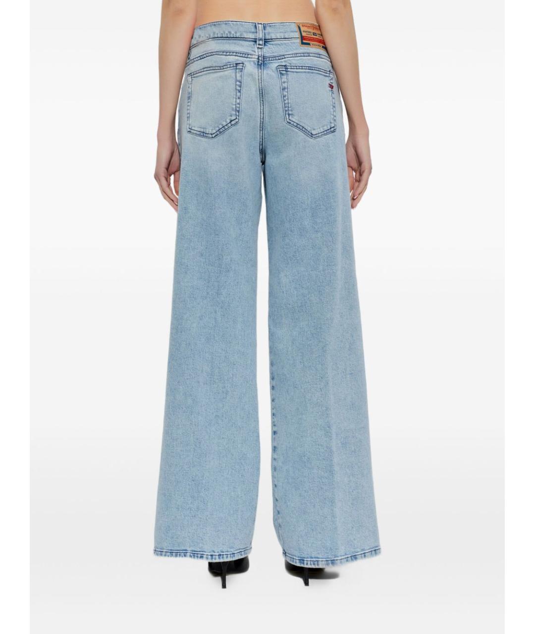 DIESEL Голубые хлопковые джинсы клеш, фото 2