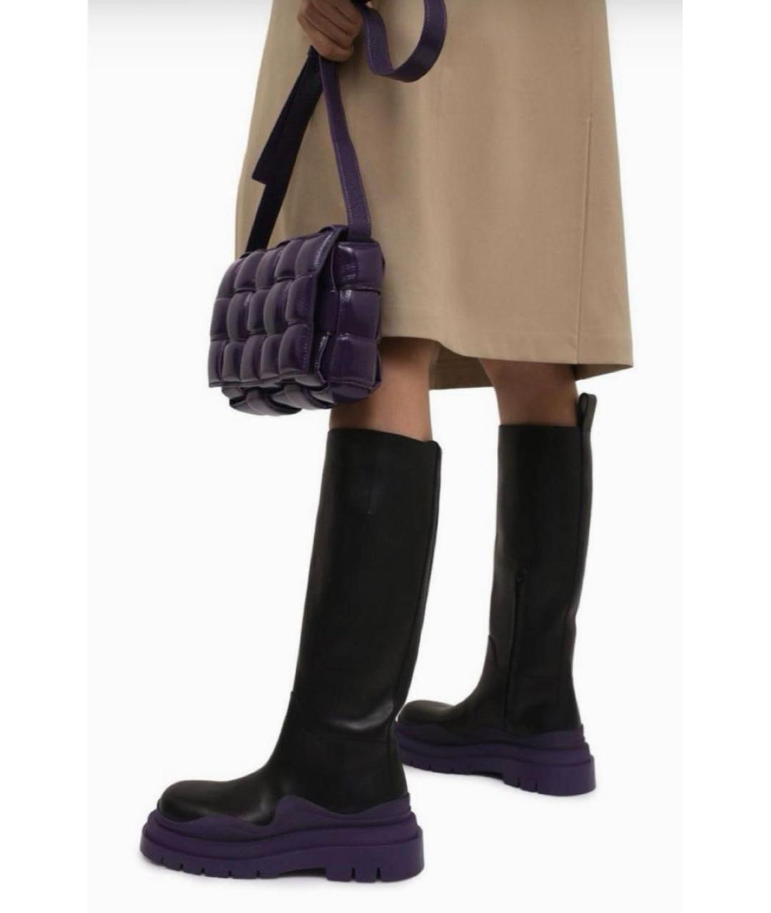 BOTTEGA VENETA Черные кожаные сапоги, фото 4