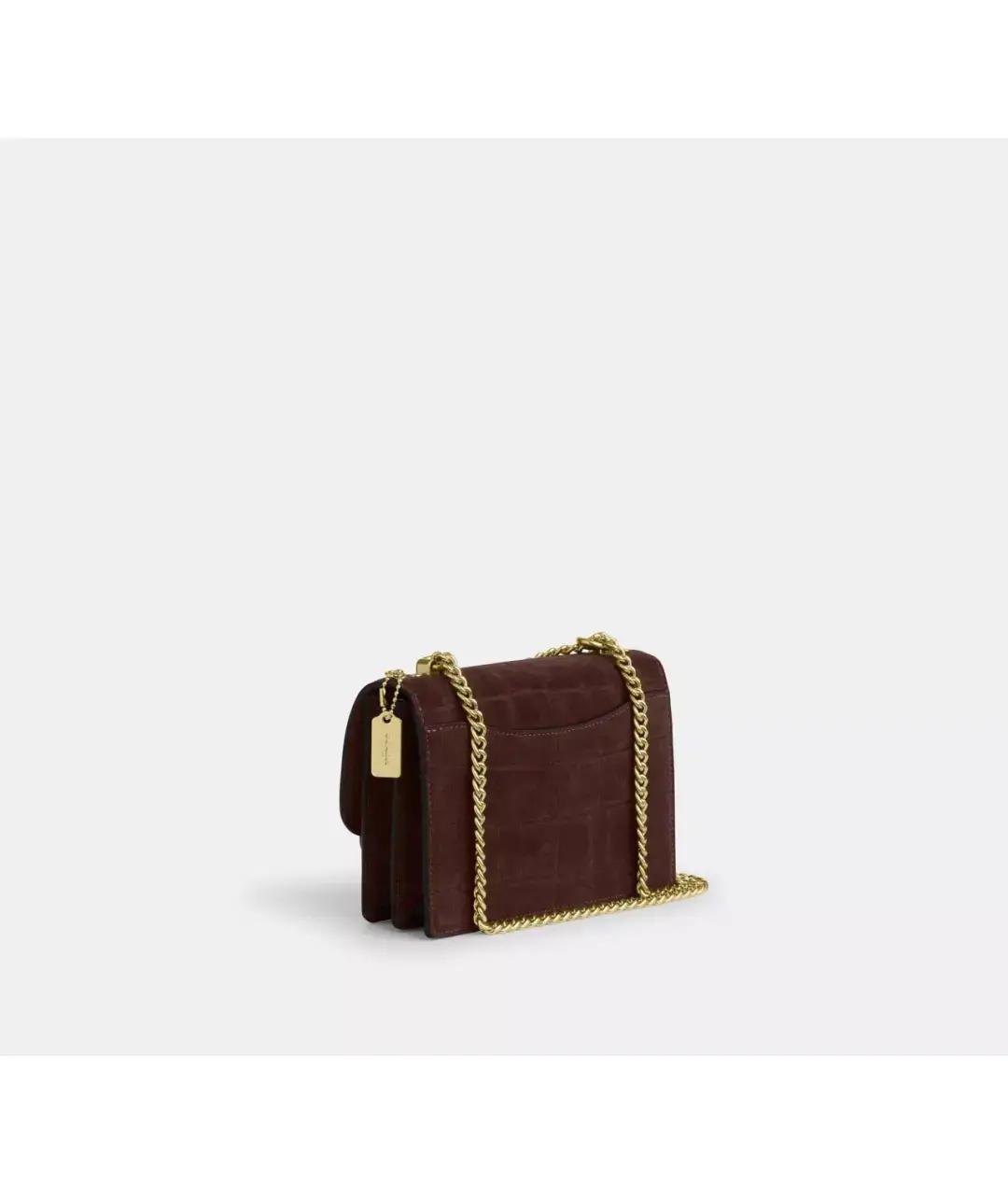 COACH Коричневая замшевая сумка через плечо, фото 3