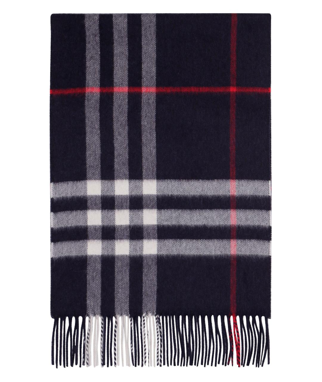 BURBERRY Синий кашемировый шарф, фото 2