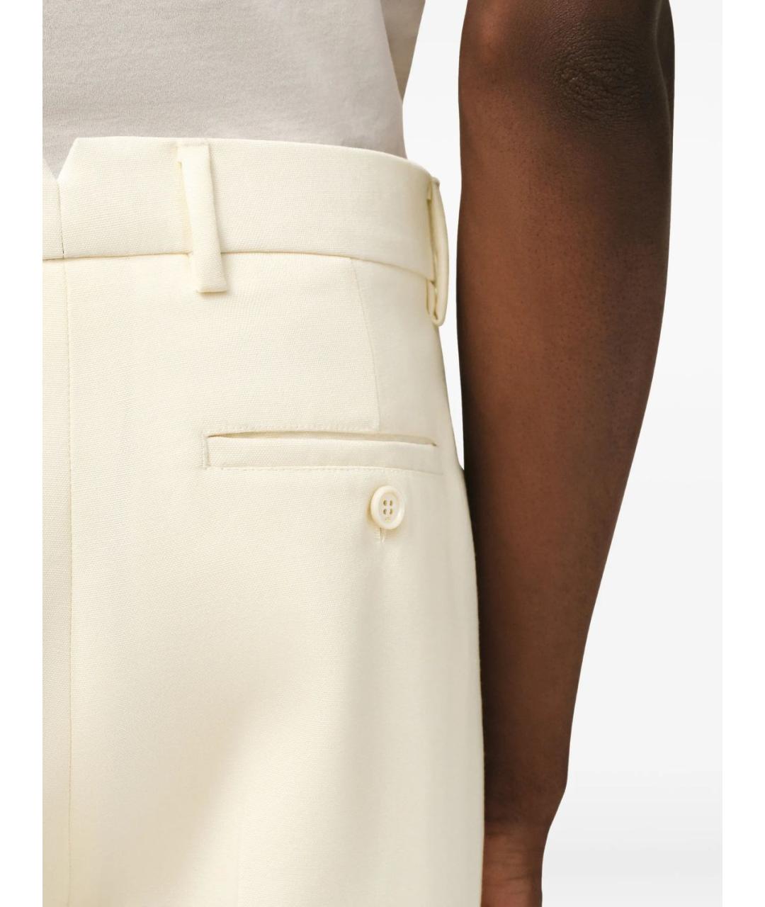 Ami Paris Бежевые шерстяные брюки чинос, фото 4
