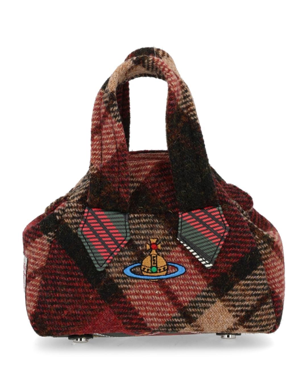 VIVIENNE WESTWOOD Мульти шерстяная сумка с короткими ручками, фото 1