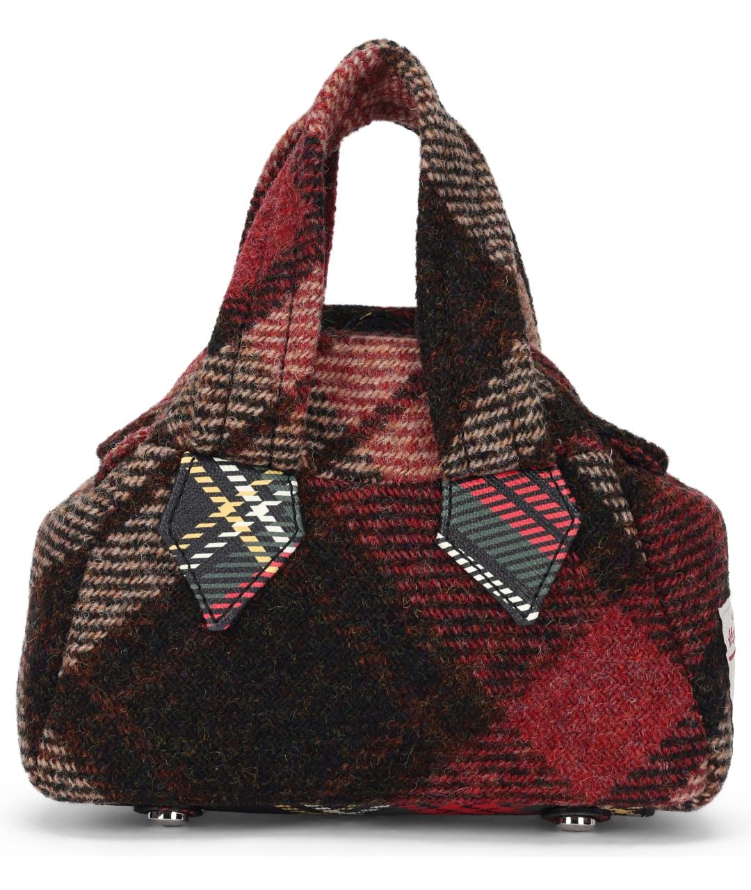 VIVIENNE WESTWOOD Мульти шерстяная сумка с короткими ручками, фото 4