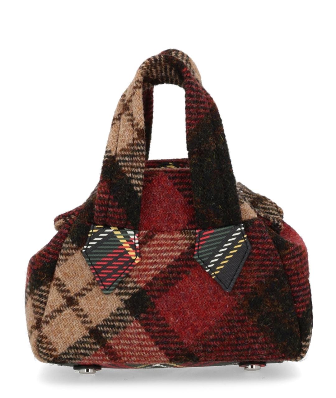 VIVIENNE WESTWOOD Мульти шерстяная сумка с короткими ручками, фото 2