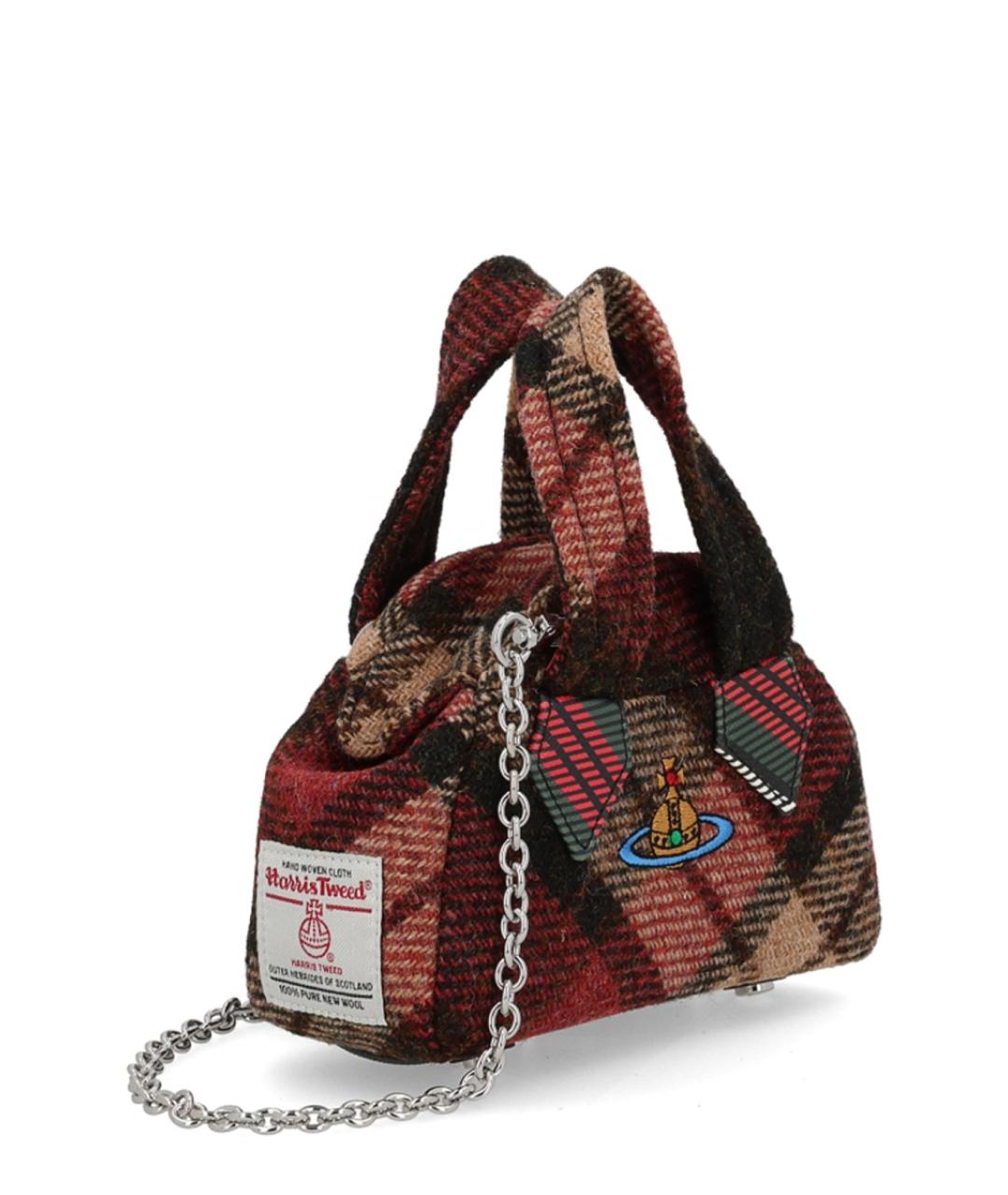 VIVIENNE WESTWOOD Мульти шерстяная сумка с короткими ручками, фото 3