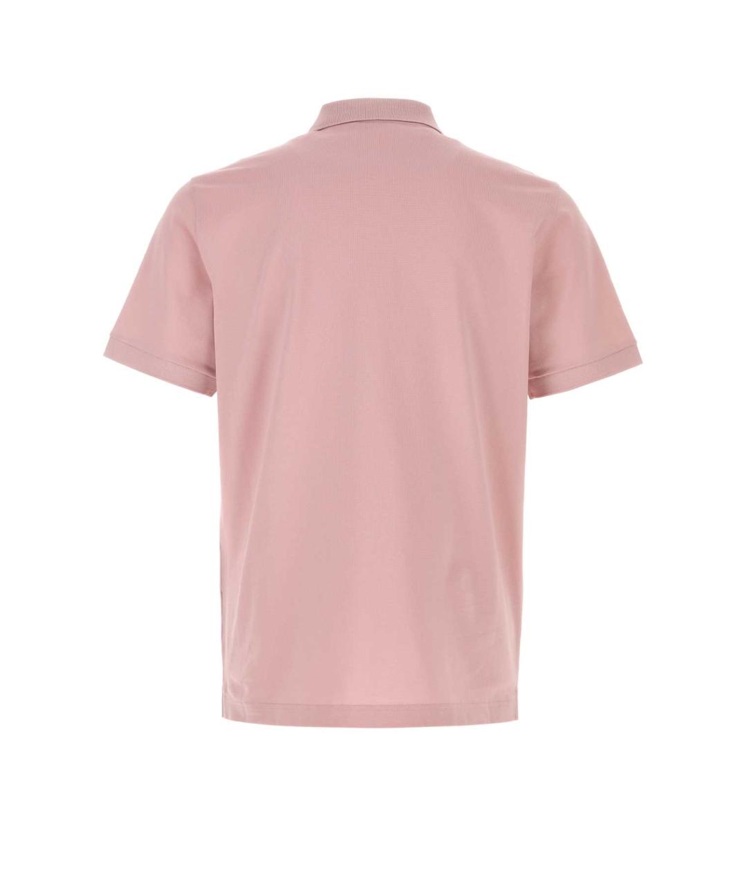 PRADA Розовое хлопковое поло с коротким рукавом, фото 2