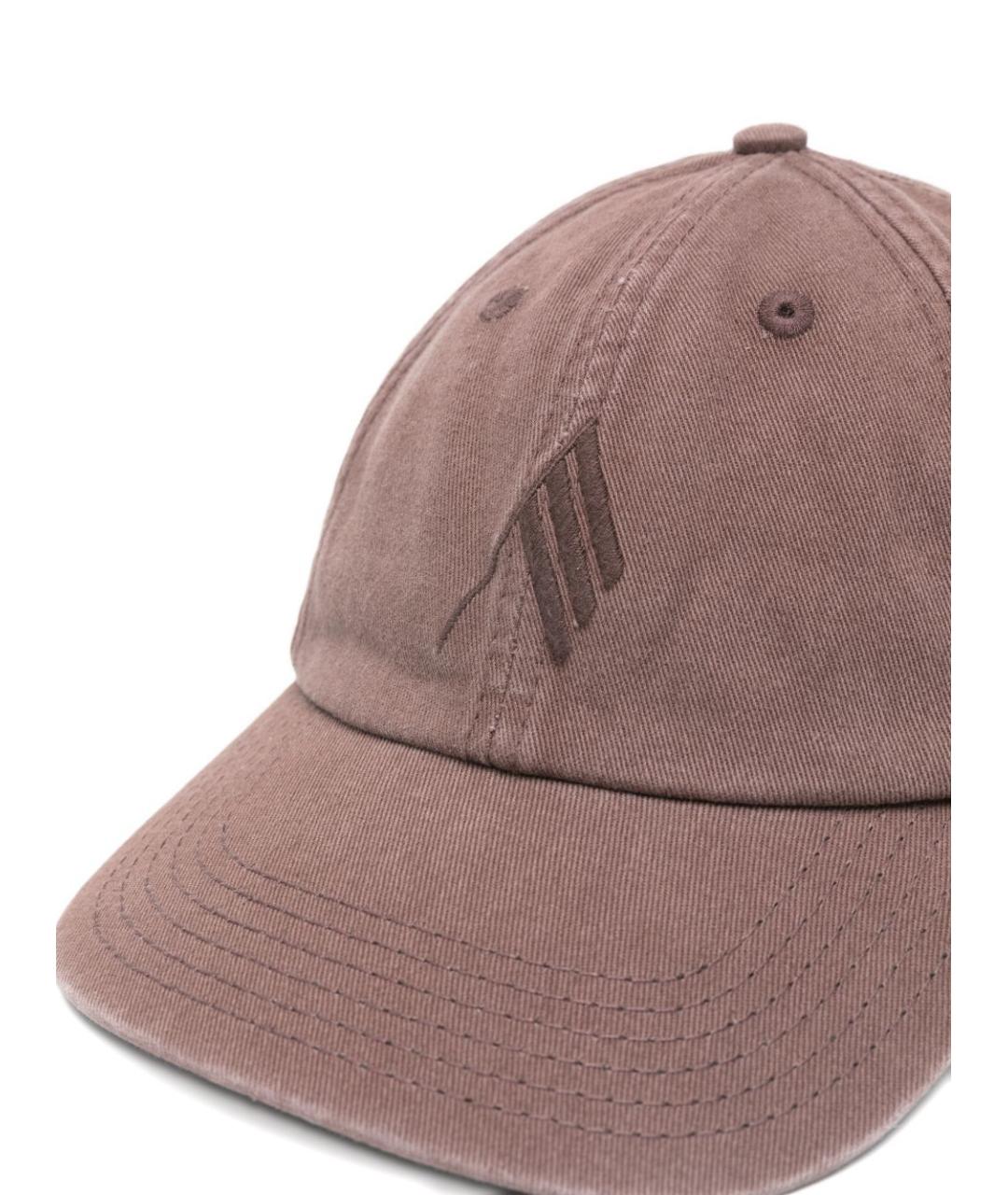 THE ATTICO Коричневая хлопковая кепка, фото 2