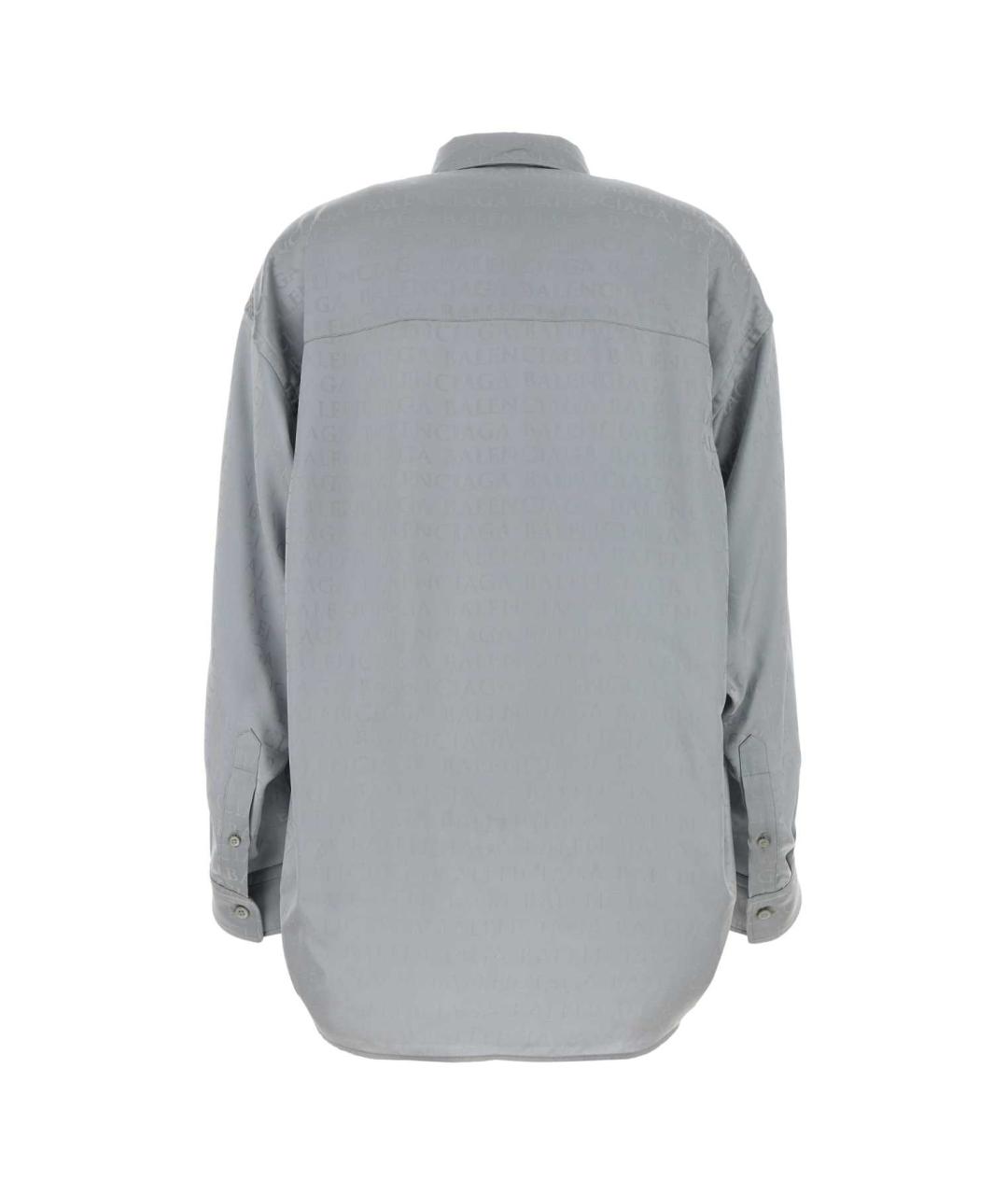 BALENCIAGA Серая вискозная рубашка, фото 2