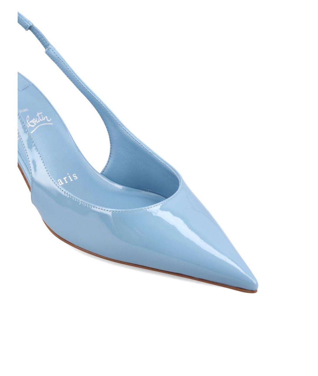 CHRISTIAN LOUBOUTIN Синие кожаные туфли, фото 3