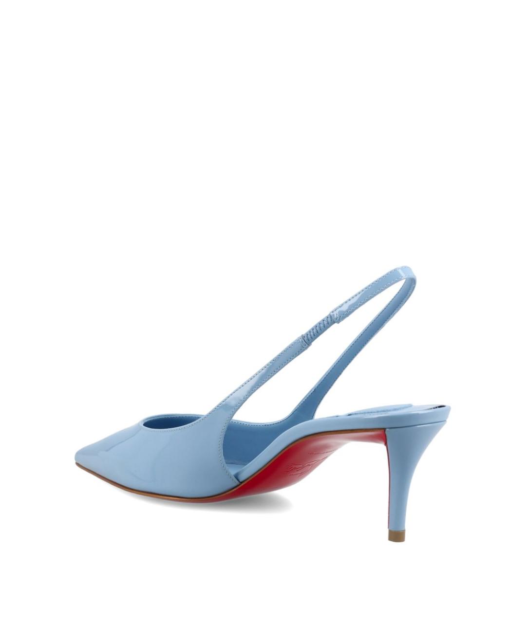 CHRISTIAN LOUBOUTIN Синие кожаные туфли, фото 2