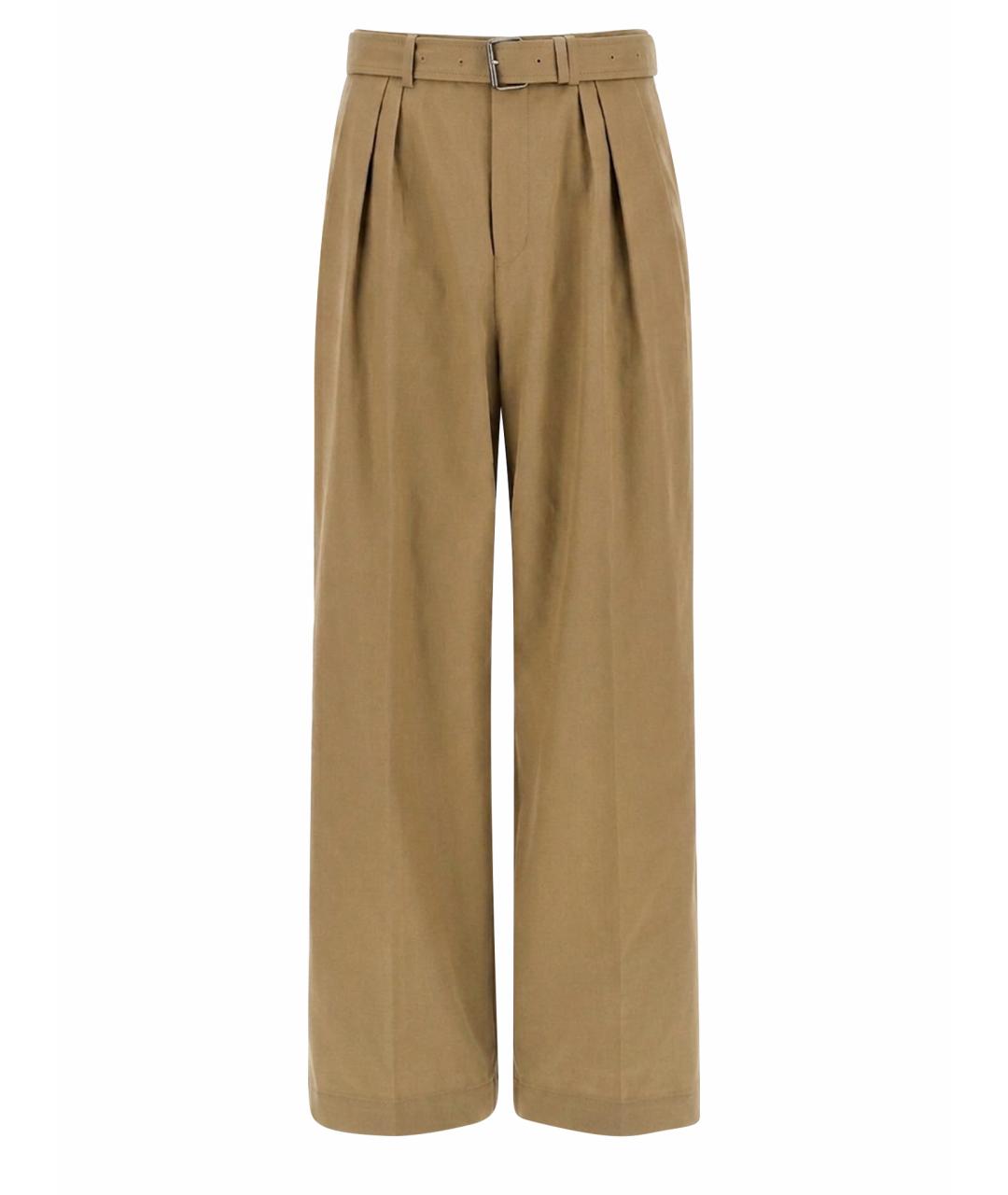 DRIES VAN NOTEN Бежевые хлопковые повседневные брюки, фото 1