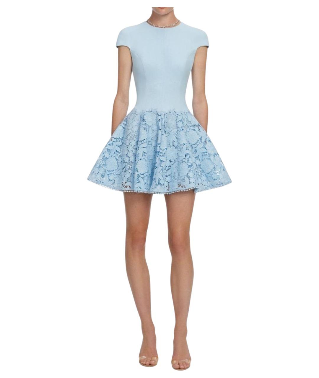 SELF-PORTRAIT Голубое шелковое повседневное платье, фото 1