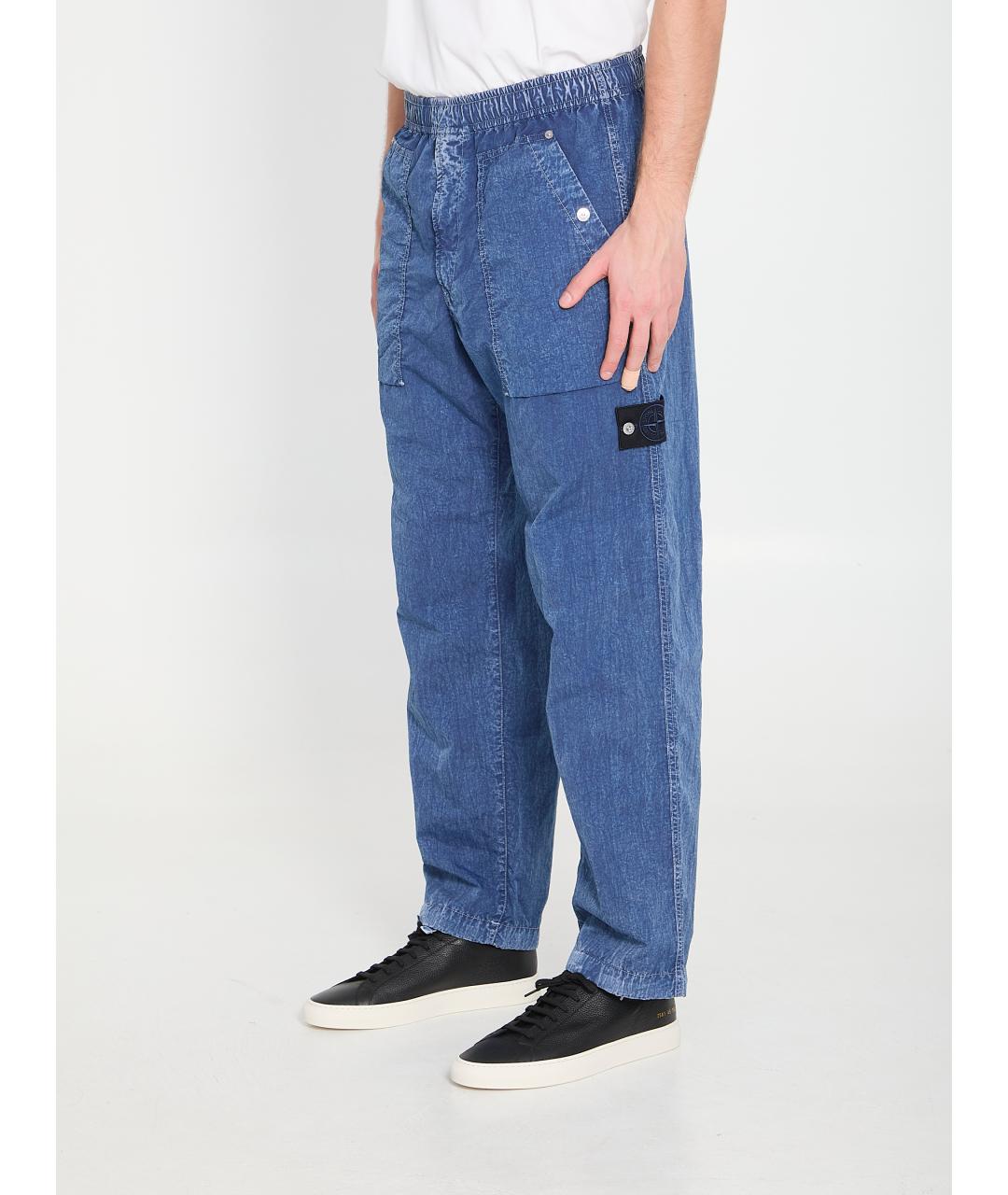 STONE ISLAND Синие прямые джинсы, фото 2