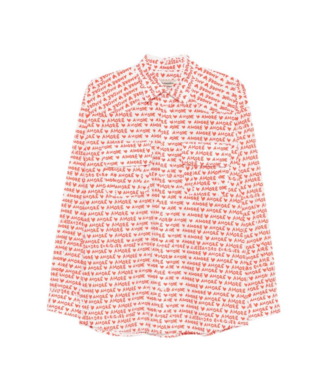 ALESSANDRO ENRIQUEZ Красная хлопковая рубашка, фото 1
